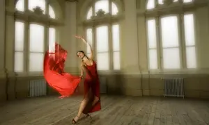 lady in red, dancing